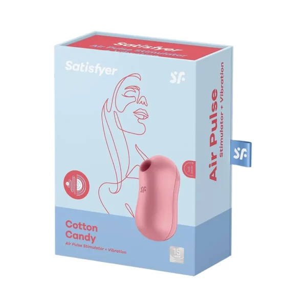 Satisfyer Cotton Candy Air Pulse Vibrator Light Red - Image 2