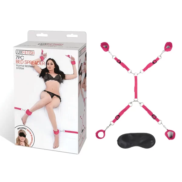 Lux Fetish 7 Piece Bed Spreader Playful Restraint System - Image 2