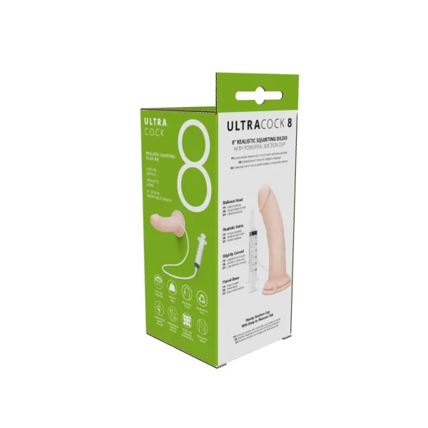 Me You Us Ultra Cock Realistic Squirting Dildo (8") - Image 3