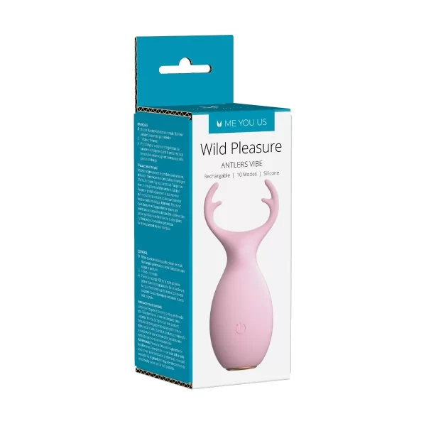 Me You Us Wild Pleasure Antlers Vibrator Pink - Image 2