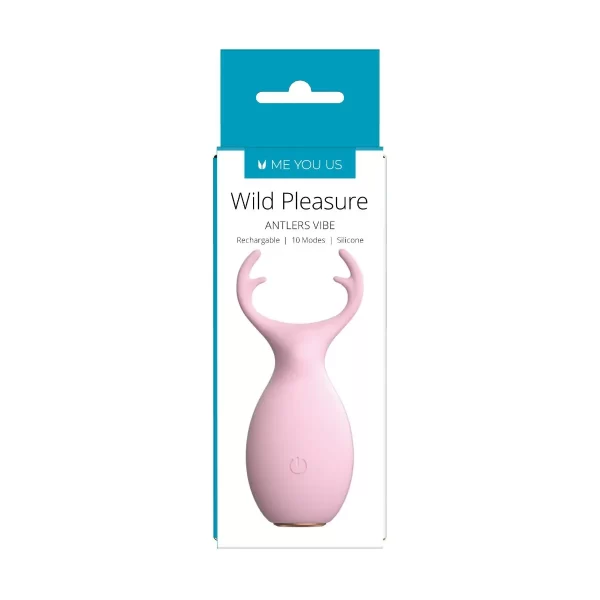 Me You Us Wild Pleasure Antlers Vibrator Pink - Image 3