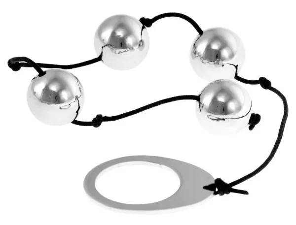 Me You Us Heavy Metal Anal Beads Silver - Image 2