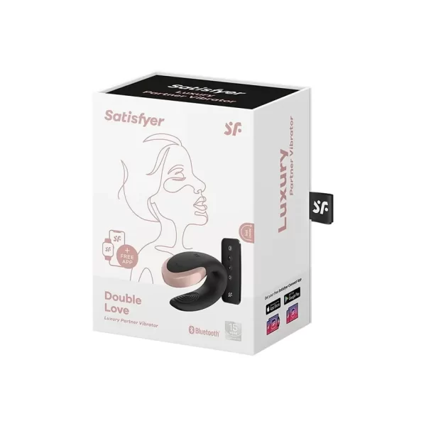 Satisfyer Double Love Partner Vibrator With Remote Control Black - Image 2