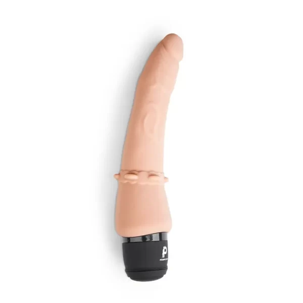 Powercocks 7" Slim Anal Realistic Vibrator Flesh - Image 2