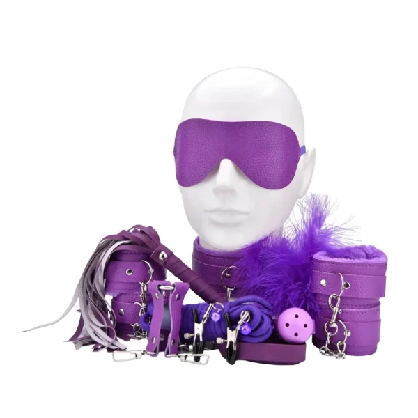 Bound to Play Bondage Kit Purple (11 Piece) - Image 2