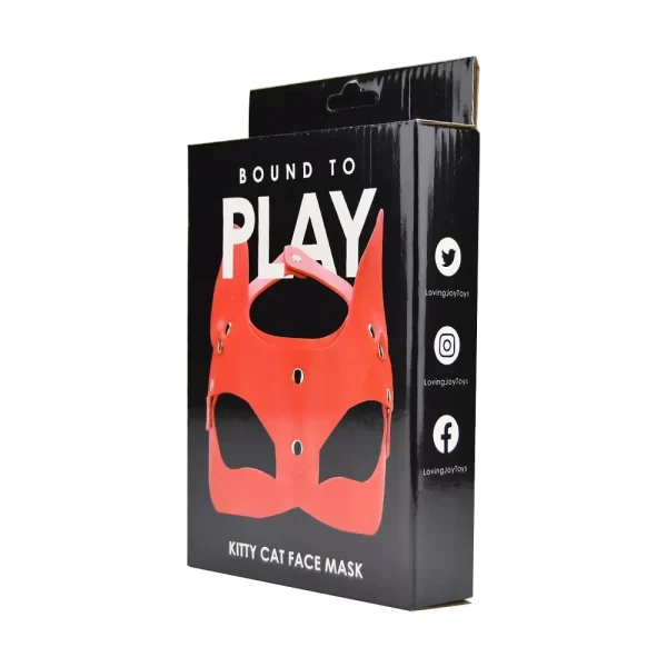 Bound to Play Kitty Cat Face Mask Red - Image 4