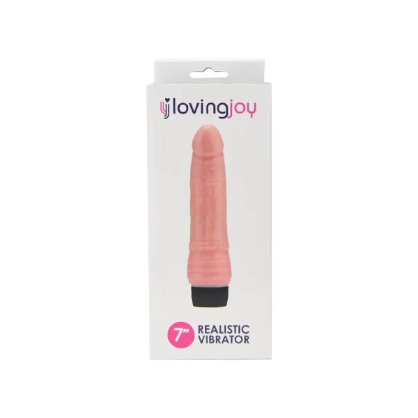 Loving Joy 7 inch Realistic Vibrator Vanilla - Image 5