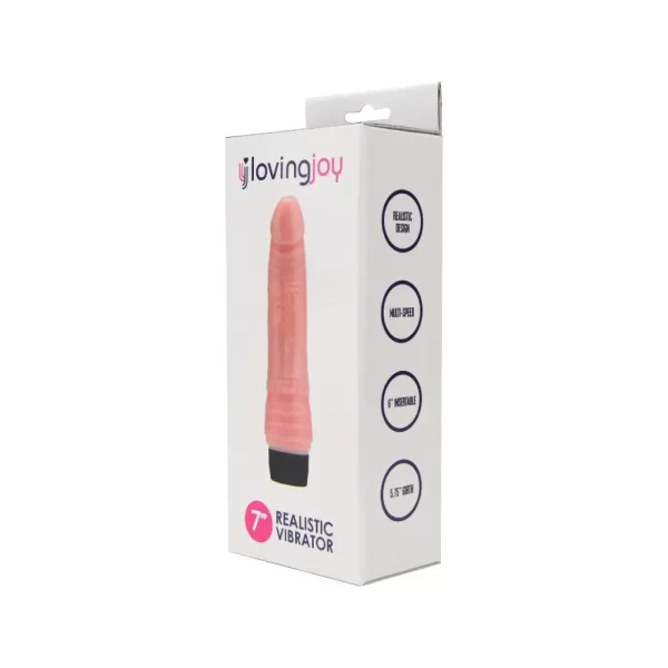 Loving Joy 7 inch Realistic Vibrator Vanilla - Image 7