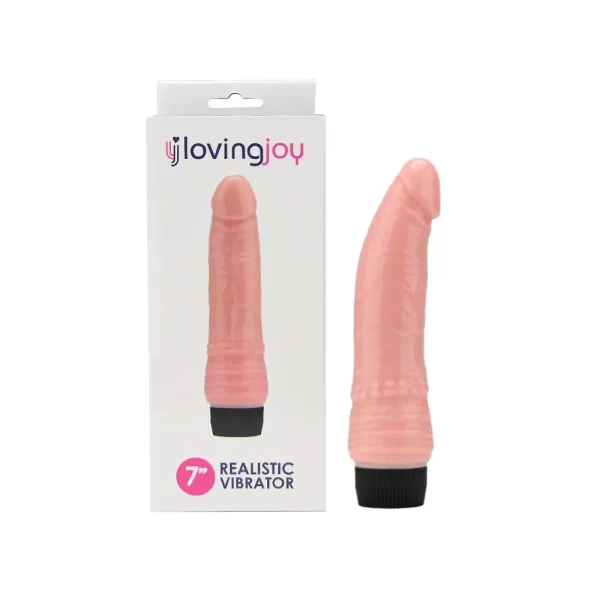 Loving Joy 7 inch Realistic Vibrator Vanilla - Image 8