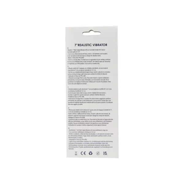 Loving Joy 7 inch Realistic Vibrator Vanilla - Image 9