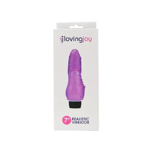 Loving Joy 7 inch Realistic Vibrator Purple - Image 6