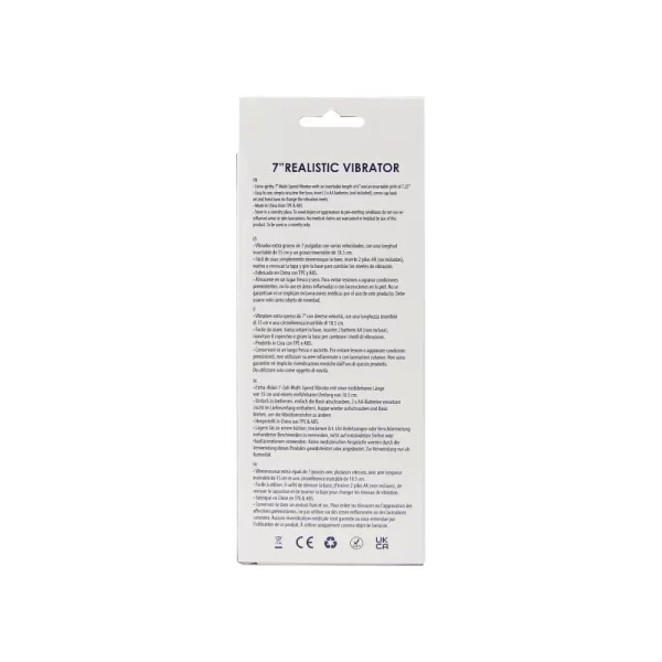 Loving Joy 7 inch Realistic Vibrator Black - Image 9