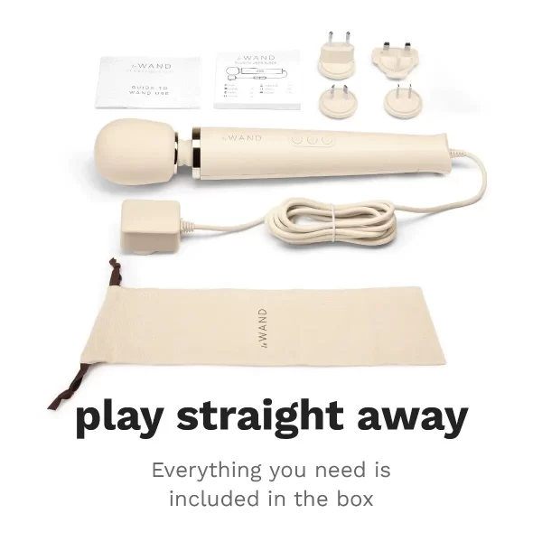 Le Wand Powerful Plug In Vibrating Massager Cream - Image 11