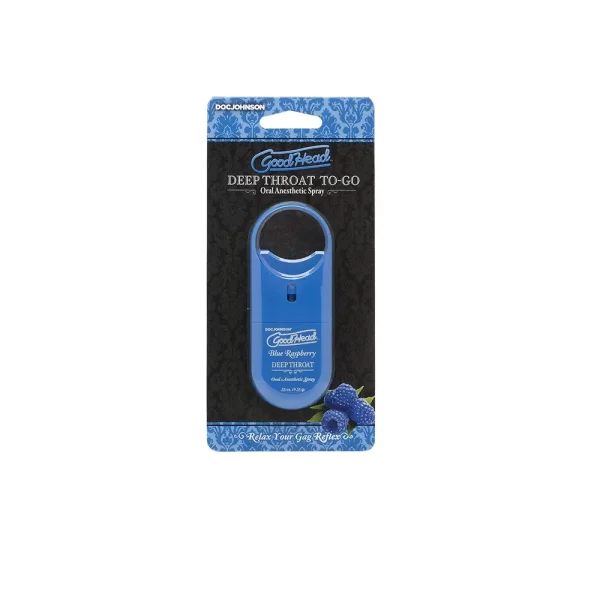 Doc Johnson GoodHead To-Go-Deep Throat Spray - Blue Raspberry - Image 3