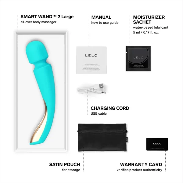 LELO Smart Wand 2 Large Aqua - Image 7