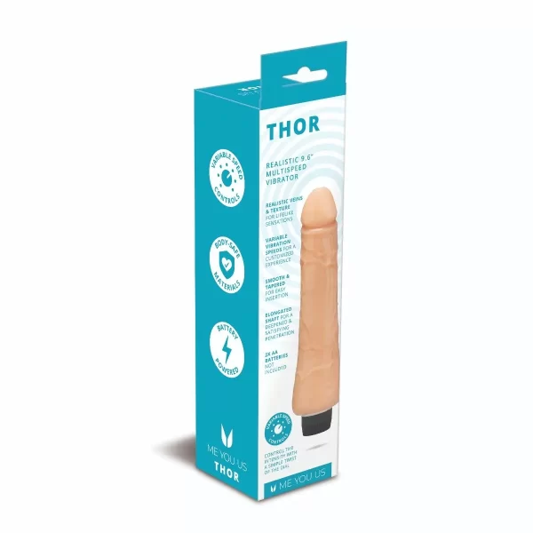 Me You Us Thor 11 Realistic Vibrator Flesh 9.6in - Image 12