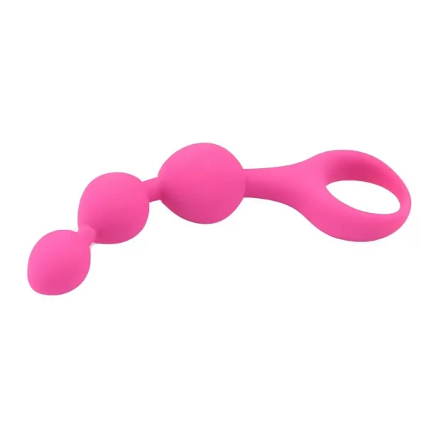 Loving Joy Triple Ripple Anal Beads-Pink - Image 15